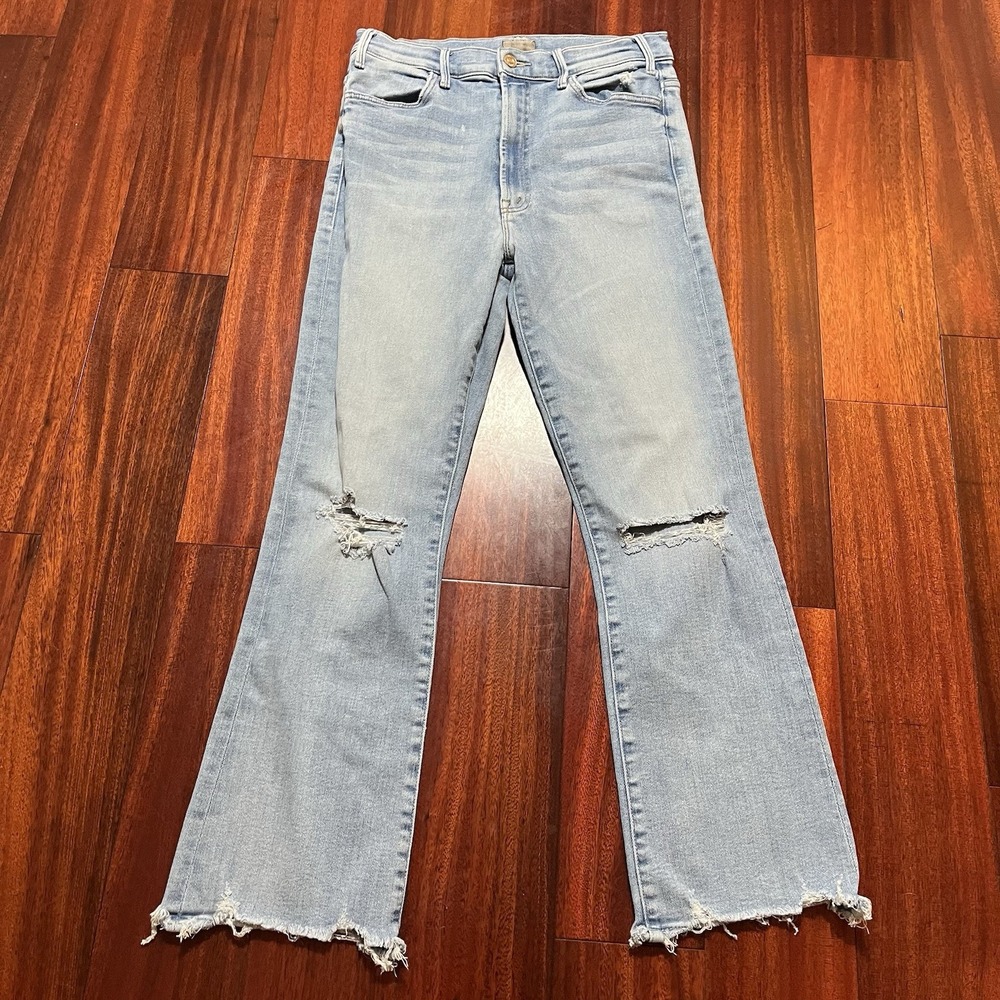 MOTHER USA Women 30 28x27 The Hustler Ankle Chew Denim Jeans Pants MSRP $258